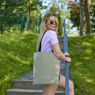 Dam Elegant Grönt Boho Cute Tygkasse