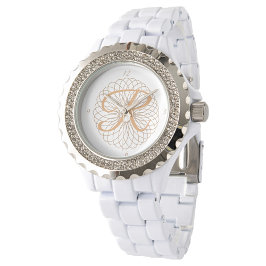 Dam Elegant Monogrammad Armbandsur