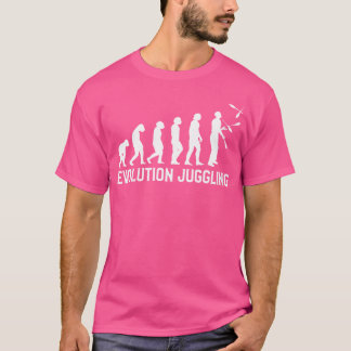 Dam Evolution Jonglerande Jonglör Pin Ball Cirkus T Shirt