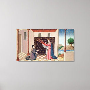 Dam filosofi erbjuder Boethius vingar Canvastryck