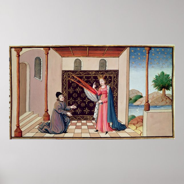 Dam filosofi erbjuder Boethius vingar Poster (Framsidan)