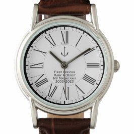Dam First Officer Frakt Crew minnesstund Armbandsur