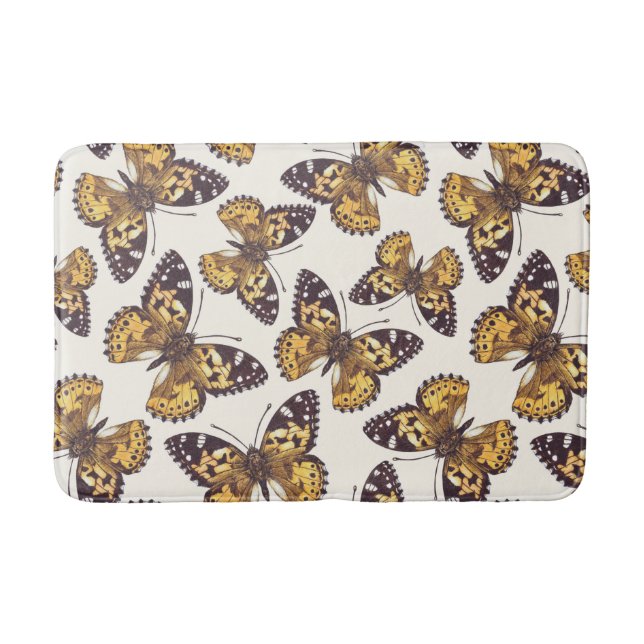 Dam-fjäril mönster badrumsmatta (Framsidan)
