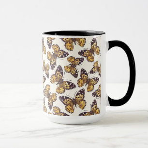 Dam-fjäril mönster mugg