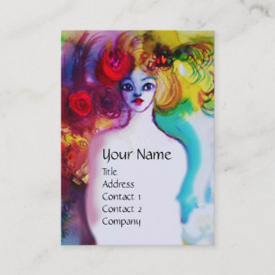 DAM FLORA MONOGRAM Beauty Salon Makeup Artist Visitkort