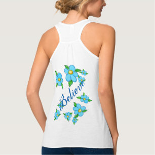 Dam Flowy Summer Blommigt Linne Med Racerback