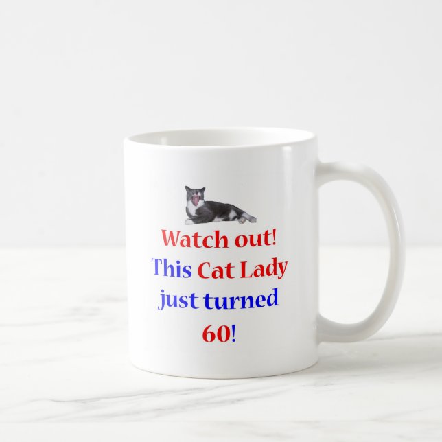 Dam för 60 katt kaffemugg (Höger)