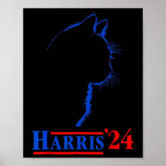 Dam For Kamala Funny Cat 2024 President Kamala Poster (Framsidan)