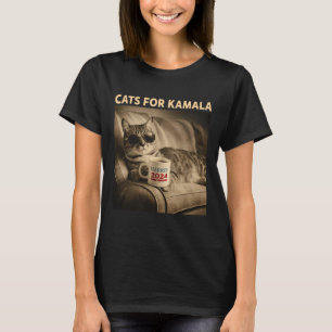 Dam For Kamala Funny Cat 2024 President Kamala T Shirt
