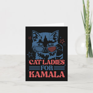 Dam för Kamala Funny Cat President Kamala-harri Kort