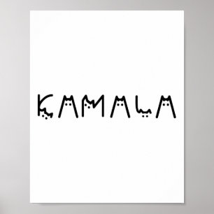 Dam For Kamala Harris 24 Kamala Cat Alphabet Lett Poster