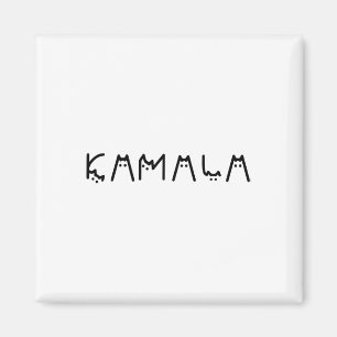 Dam för Kamala Harris 24 Kamala Katt Alfabet Bokst Magnet