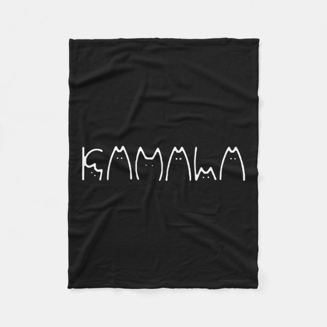 Dam för Kamala Harris Cat Lettering 2024 Electi Fleecefilt (Framsidan)