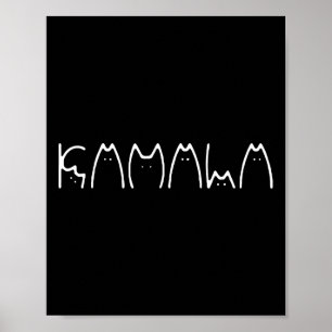 Dam för Kamala Harris Cat Lettering 2024 Electi Poster