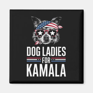 Dam för Kamala Rolig hund 2024 Magnet
