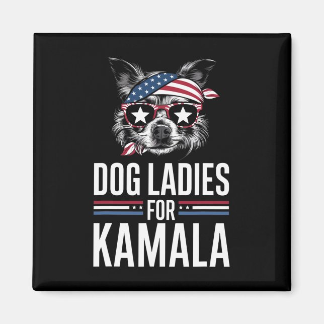 Dam för Kamala Rolig hund 2024 Magnet (Framsidan)
