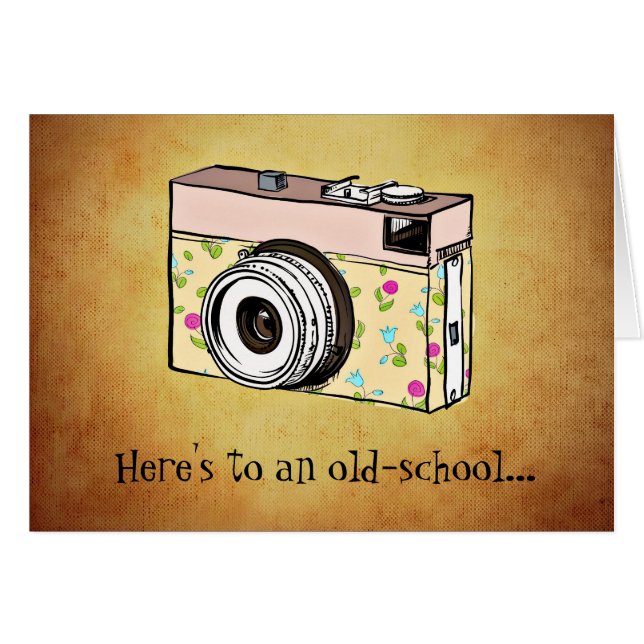 Dam Fotografikameran Bild födelsedagskort Hälsningskort (Framsidan Horizontal)