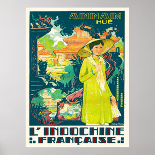 Dam från Annam Hue, staden Vietnam, Asien Poster
