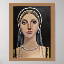 Dam från engelska Tudor Era/ poster