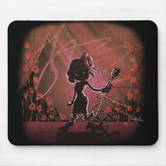 Dam från Jazz: Trumf resa Mousepad Musmatta (Framsidan)