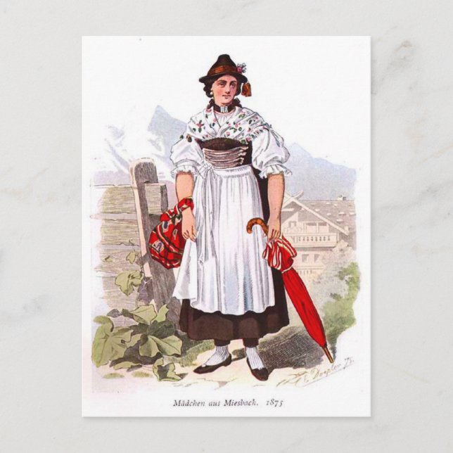 Dam från München, 1873 Vykort (Framsida)