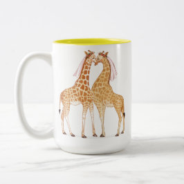 Dam Giraffe Kärlek Mugg
