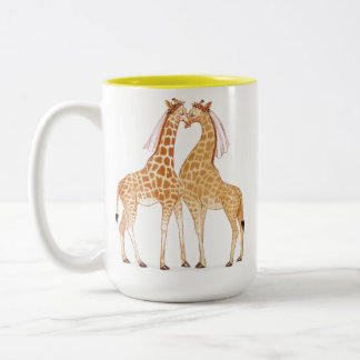 Dam Giraffe Kärlek Mugg