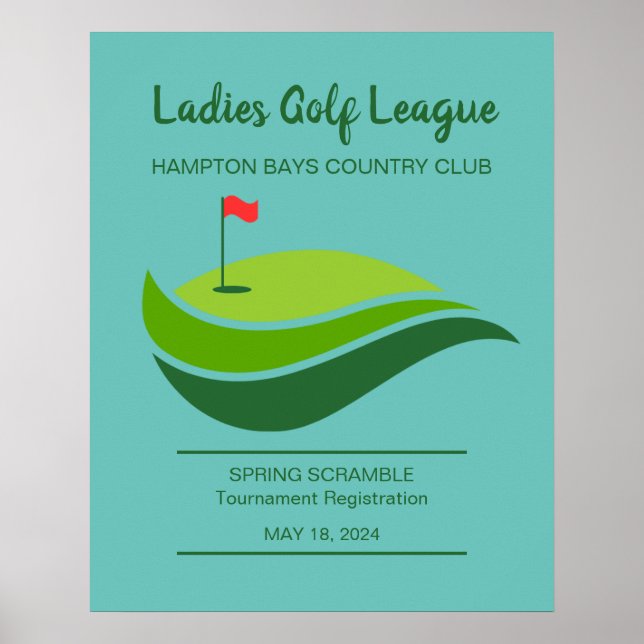Dam Golf League-evenemang Poster (Framsidan)