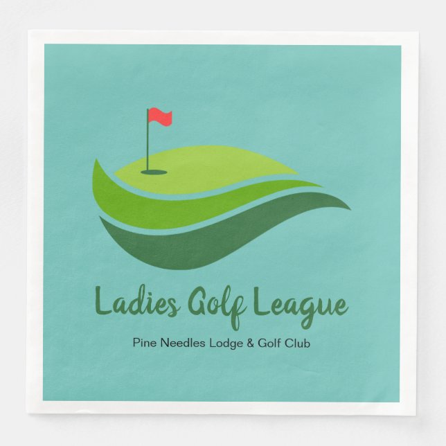 Dam Golf League Party Dinner Napkin Pappersservett (Framsida)
