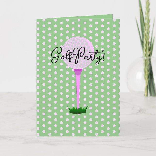 Dam Golf League Party Inbjudan (Framsida)