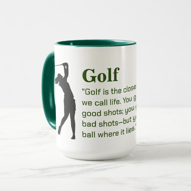 Dam Golf Quote Mugg (Framsida vänster)