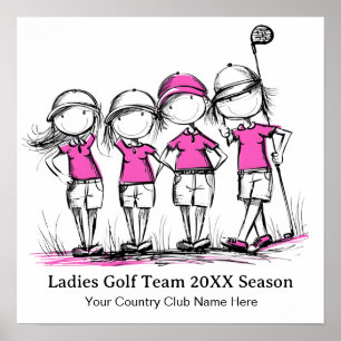 Dam Golf Team Anpassningsbar Poster
