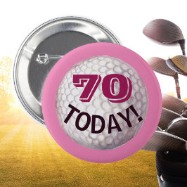 Dam Golfer fyller 70 år med golfbanor i boll Knapp