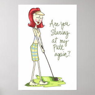 Dam Golfer Poster