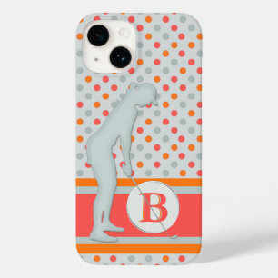 Dam Golfer Unique Polka dots Monogram