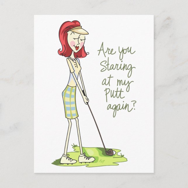 Dam Golfer Vykort (Framsida)