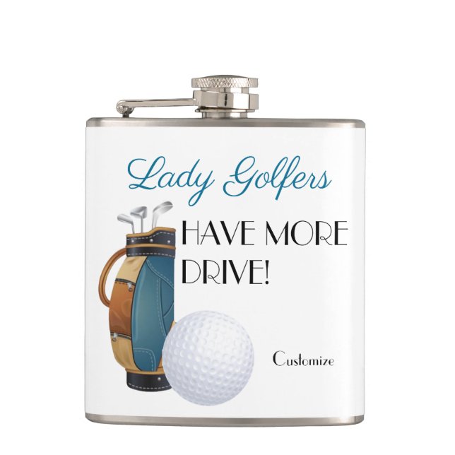 Dam Golferes har mer vinylförpackad kolv Fickplunta (Framsidan)