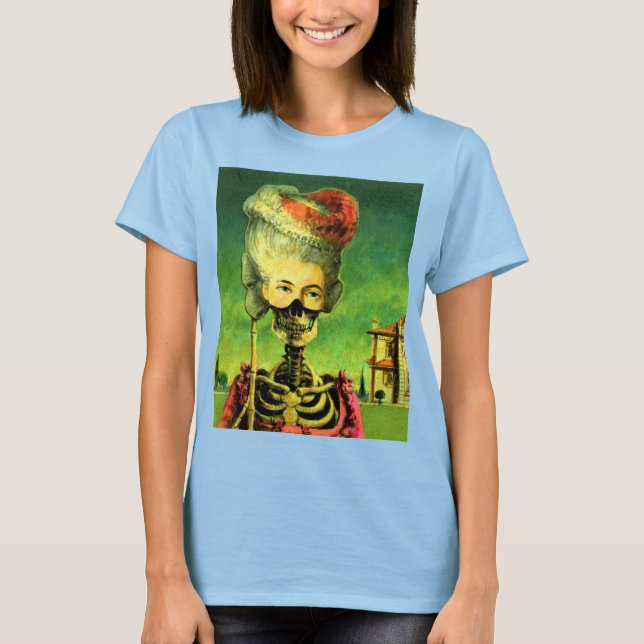 Dam gotiic Skeleton Camouflage T-shirt (Framsida)