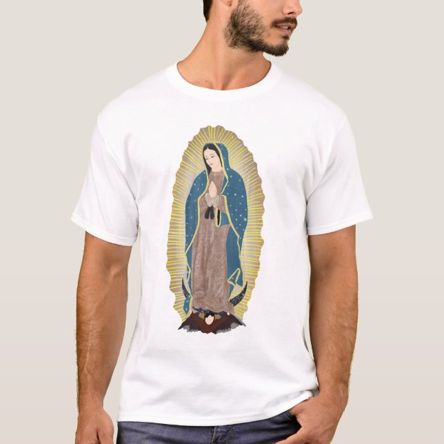 Dam Guadalupe Shirt | Guadalupe Shirt |Virgin Mar T Shirt (Framsida)