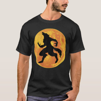 Dam Halloween Full Moon Varulv Skräck Varg Hor T Shirt