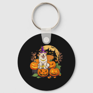 Dam Halloween Hund V-ringad T-Shirt3 Nyckelring