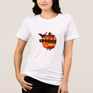 Dam Halloween Jack O Lantern T-Shirt - Kuslig 