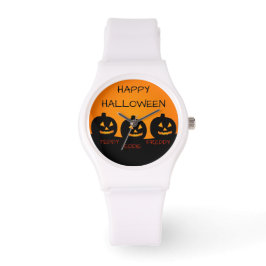 Dam Halloween Sporty White Silicon Watch Armbandsur