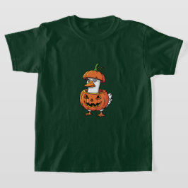 Dam Halloween-tröjor med anka och pumpa. T Shirt