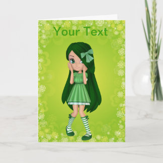 Dam-hälsningskort Kort