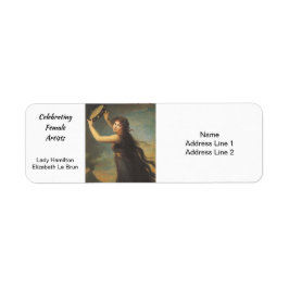 Dam Hamilton av Elisabeth Vigee Le Brun Returadress Etikett