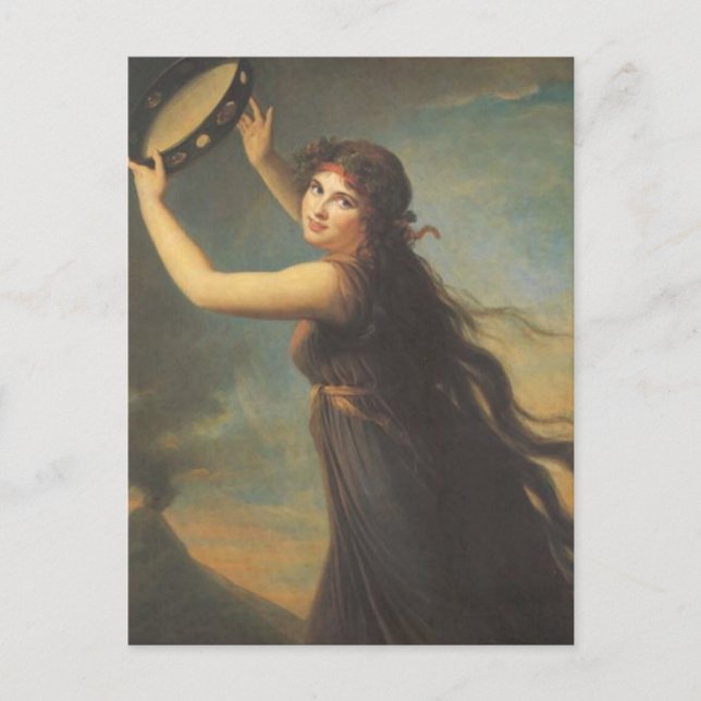 Dam Hamilton från Elisabeth Vigee Le Brun Postcard Vykort (Framsida)