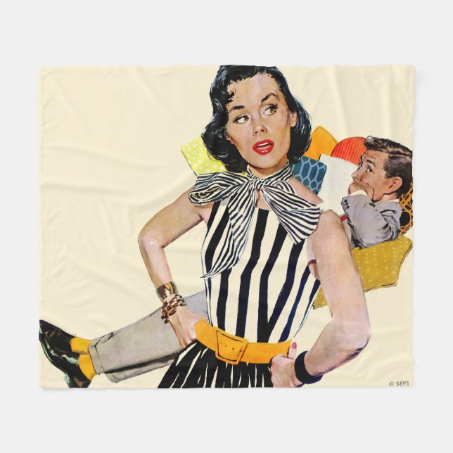 Dam har rådfrågats fleecefilt (Framsidan (Horisontell))