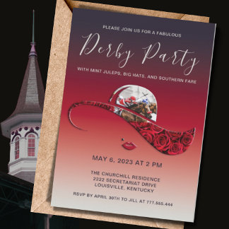Dam Hat Derby Party Investigation Inbjudningar