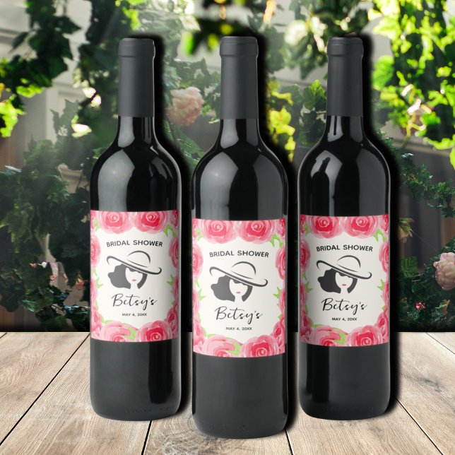 Dam Hat & Ro Derby Möhippa Vin Labels Vinflaska Etikett (Skapare uppladdad)